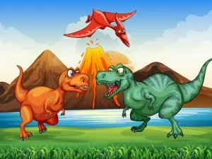 Colorful Dinosaurs Match 3